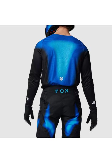 Polera Moto 360 Volatile Negro/Azul Fox-3