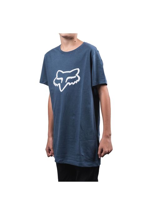 Polera Lifestyle Niño Legacy Head Azul/Blanco Fox-1