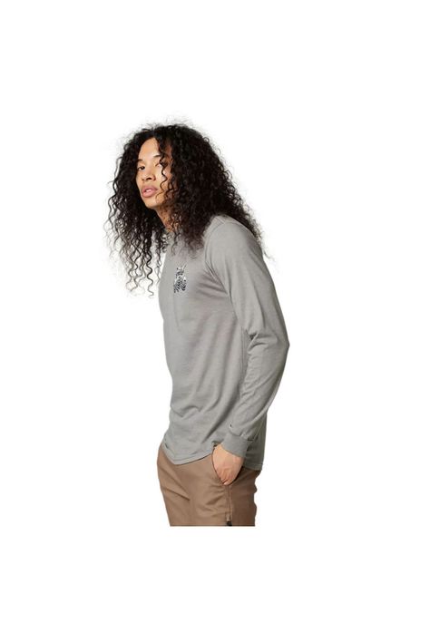 Polera Lifestyle Manga Larga Colel Gris Fox-1