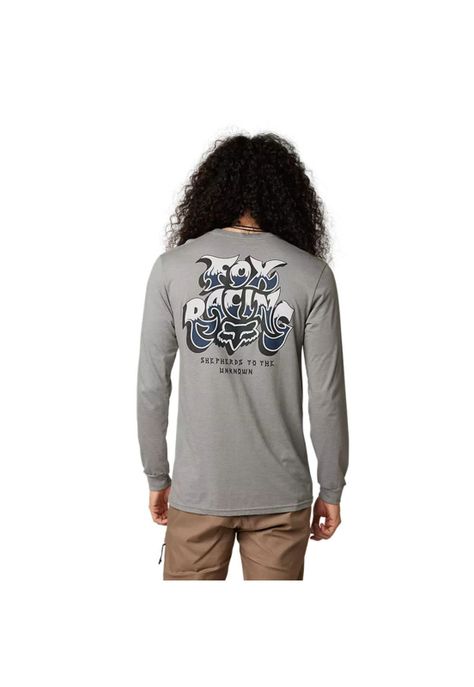 Polera Lifestyle Manga Larga Colel Gris Fox-2