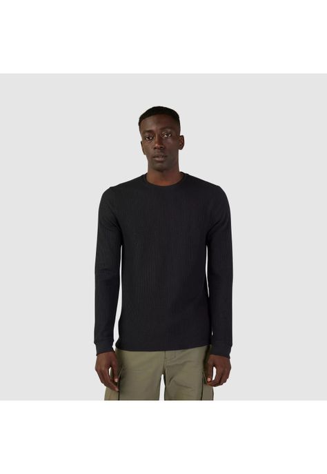 Polera Lifestyle Level Up Thermal Manga Larga Negro Fox-0