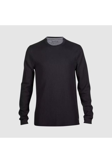 Polera Lifestyle Level Up Thermal Manga Larga Negro Fox-2