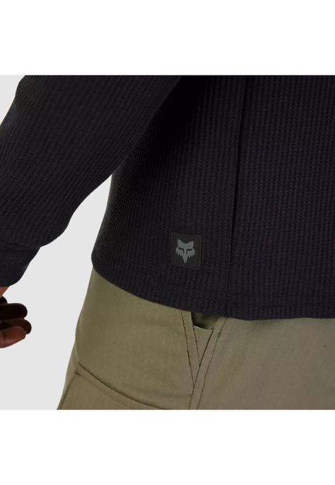 Polera Lifestyle Level Up Thermal Manga Larga Negro Fox-5