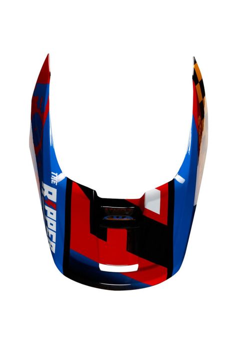 Visera Moto Niño V1 Czar Negro/Amarillo Fox-0