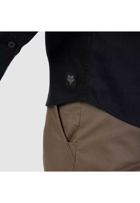 Camisa Lifestyle Level Up Woven Negro Fox-4