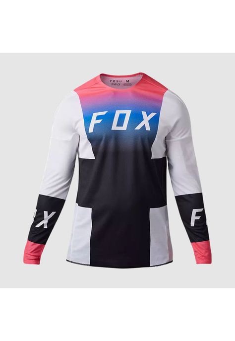 Polera Moto 360 Horyzn Negro/Blanco/Rosado Fox-0