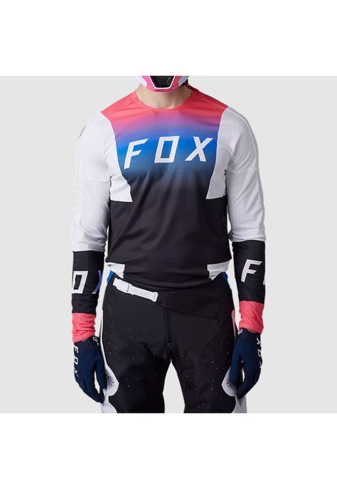 Polera Moto 360 Horyzn Negro/Blanco/Rosado Fox-1