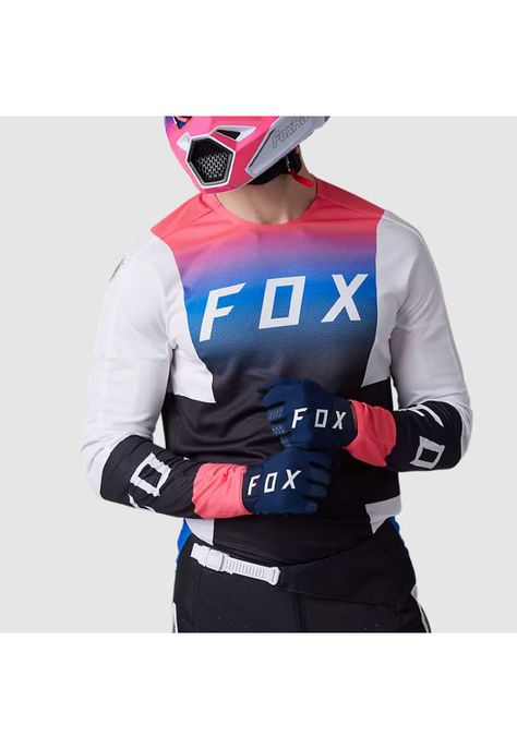 Polera Moto 360 Horyzn Negro/Blanco/Rosado Fox-3