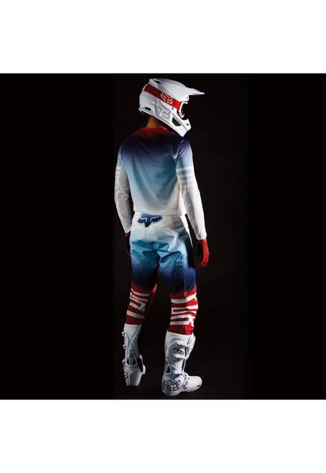 Pantalon Moto Airline Reepz Blanco/Rojo/Azul Fox.-2