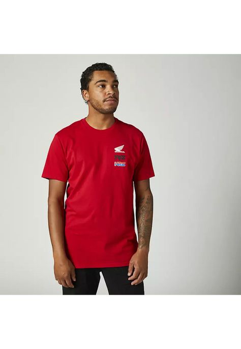 Polera Lifestyle Premium Honda Wing Rojo Fox-0