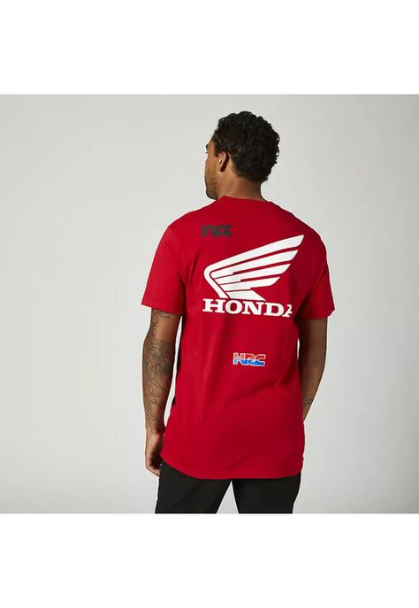 Polera Lifestyle Premium Honda Wing Rojo Fox-1