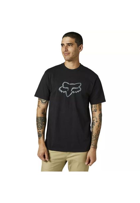 Polera Lifestyle Legacy Head Negro/Gris Fox-0