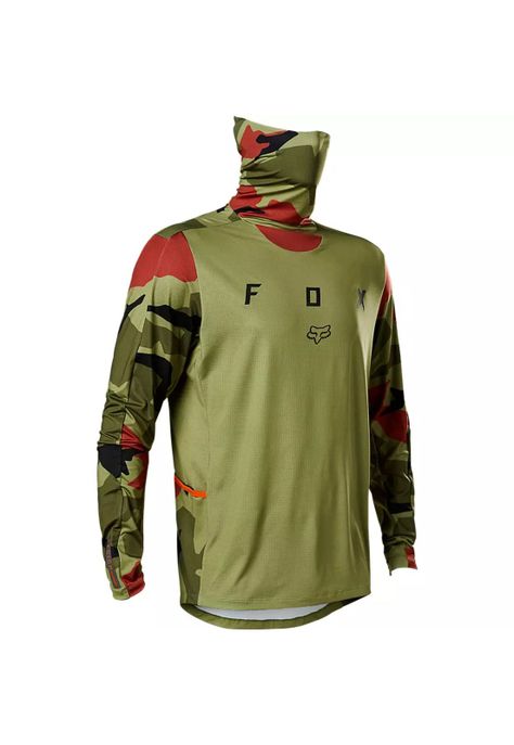 Polera Moto Ranger Drive Camo Verde Fox-0