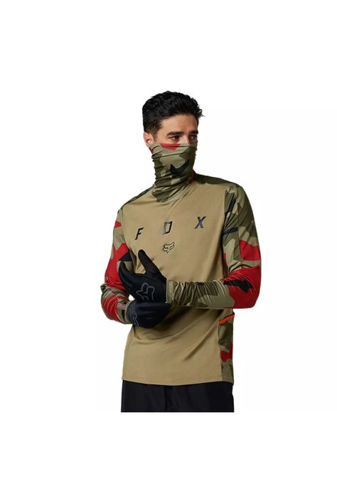 Polera Moto Ranger Drive Camo Verde Fox-1
