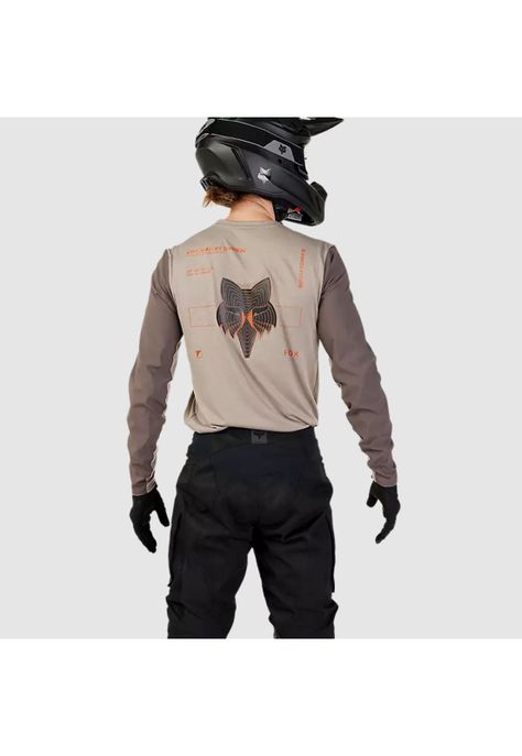 Polera Moto Ranger Offroad Cafe Claro Fox-2
