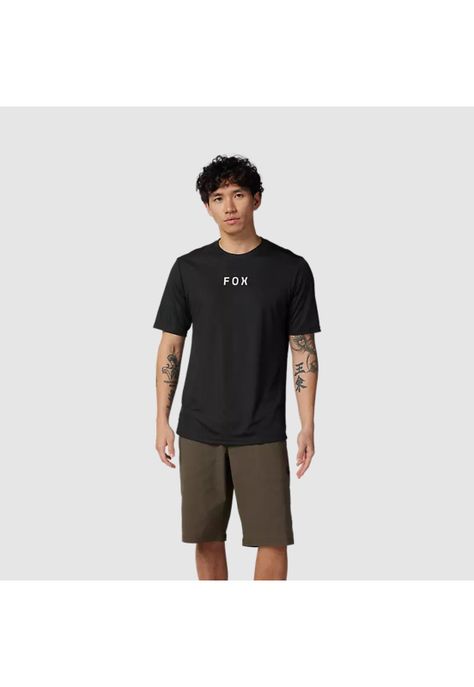 Polera Bicicleta Ranger Moth Negro/Blanco Fox-2