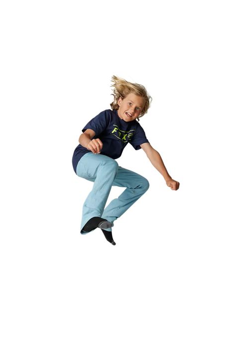 Polera Lifestyle Niño Pinnacle Azul Fox-3