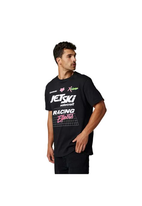 Polera Lifestyle Kawasaki Wet 'N' Wild Negro Fox-1