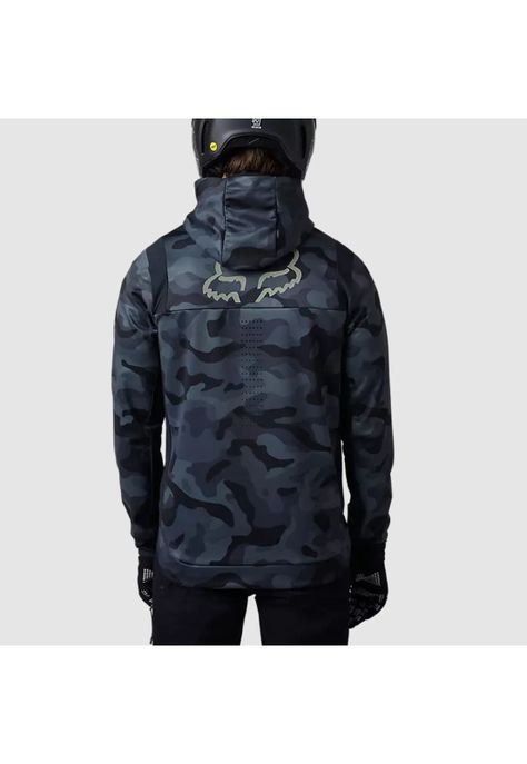 Chaqueta Moto Defend Drive Windbloc® Zip Negro Camo Fox-2