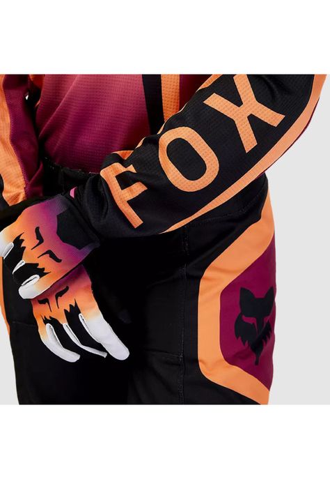 Polera Moto Mujer 180 Ballast Burdeo/Naranjo Fox-5