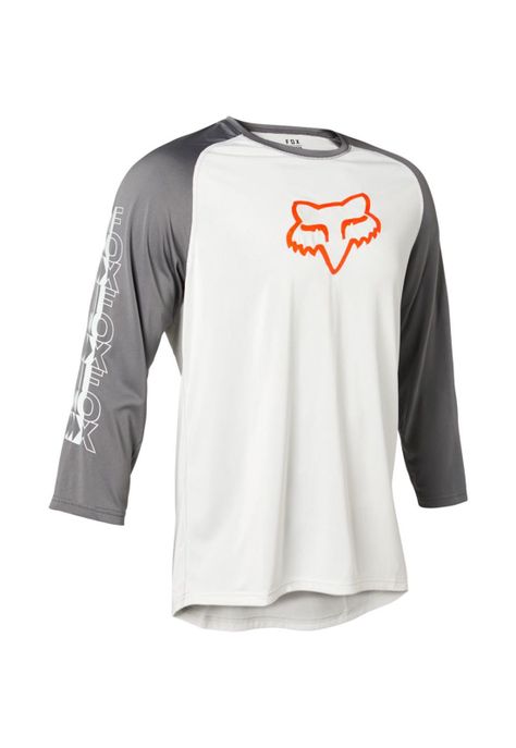 Polera Bicicleta Ranger Vibe 3/4 Blanco/Gris Fox-0
