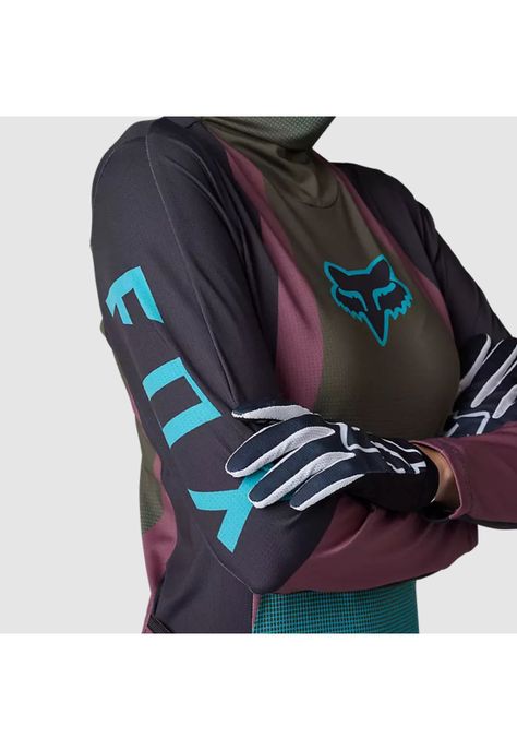 Polera Moto Mujer Ranger Drive Krux SXS Con Cuello Café Fox-4