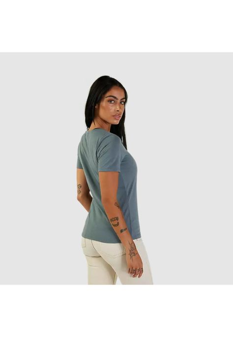 Polera Lifestyle Mujer Absolute Azul Acero Fox-1