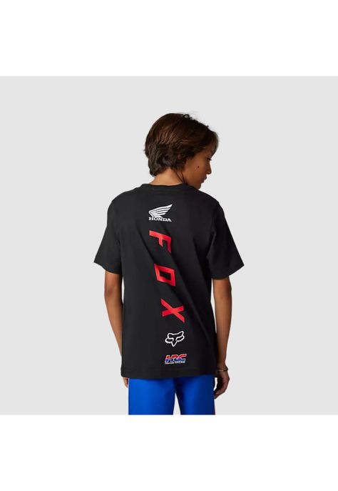 Polera Lifestyle Niño Honda Negro Fox-1
