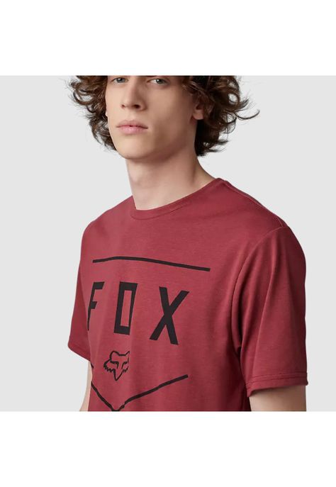 Polera Lifestyle Shield Rojo Fox -2