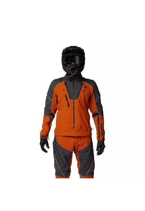 Chaqueta Moto Defend GORE-TEX ADV Impermeable Naranjo Fox-2