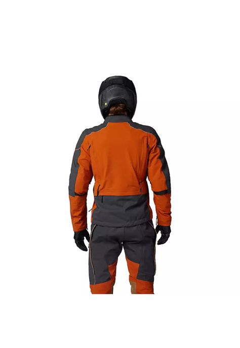 Chaqueta Moto Defend GORE-TEX ADV Impermeable Naranjo Fox-3