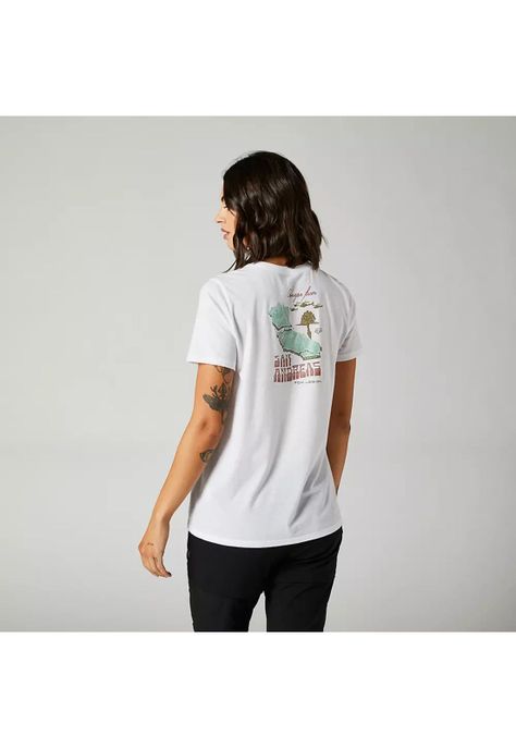 Polera Lifestyle Mujer Replical Blanco Fox-1