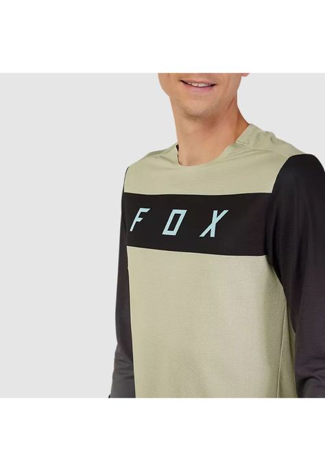 Polera Bicicleta Flexair Arcadia Manga Larga Crema Fox-3