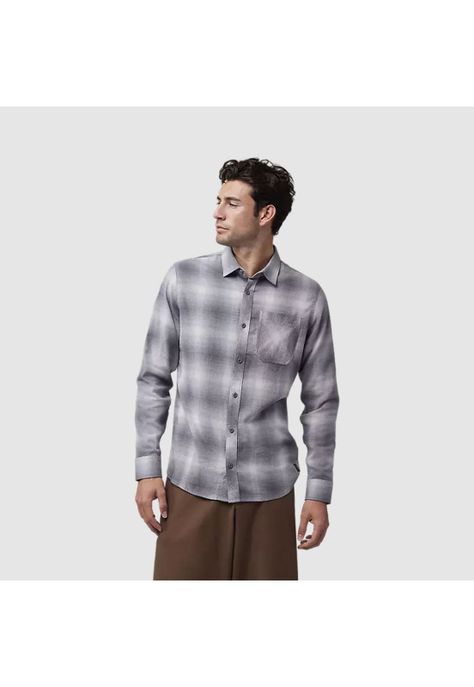 Camisa Lifestyle Survivalist Gris Claro Fox-0