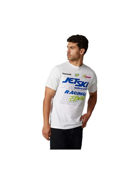 Polera Lifestyle Kawasaki Wet 'N' Wild Blanco Fox-1