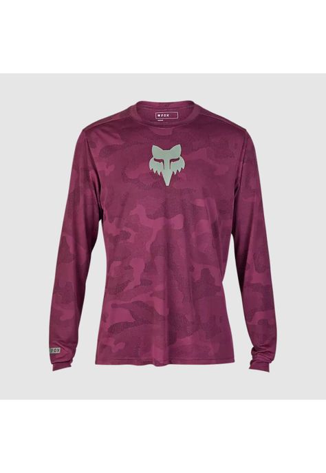 Polera Bicicleta Ranger TruDri™ Manga Larga Morado Camo Fox-0