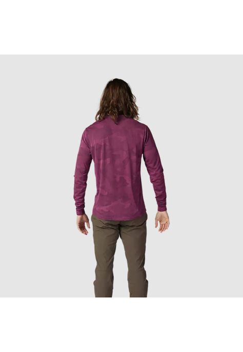 Polera Bicicleta Ranger TruDri™ Manga Larga Morado Camo Fox-3
