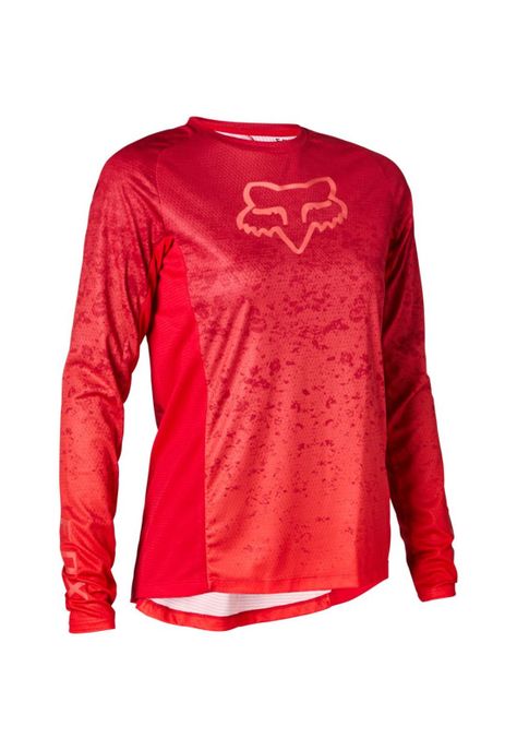 Polera bicicleta Mujer Defend Lunar Rojo Fox-0