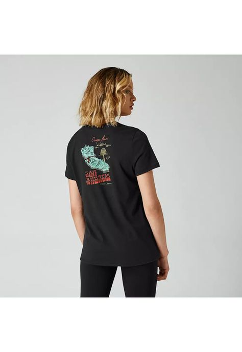 Polera Lifestyle Mujer Replical Negro Fox-1