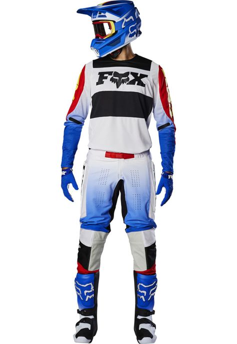 Pantalon Moto 360 Linc Rojo/Azul Fox-1