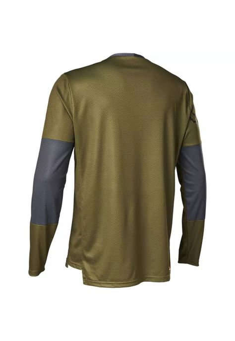 Polera Bicicleta Defend Moth Manga Larga Verde Fox-1