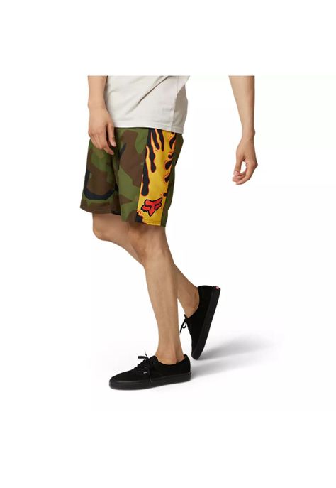Traje de Baño Lifestyle Parkerboss 20" Camo Verde Fox-3
