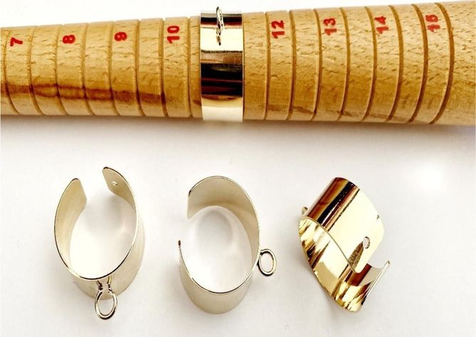 Set De 6 Bases Para Anillos Con Baño De Oro-1