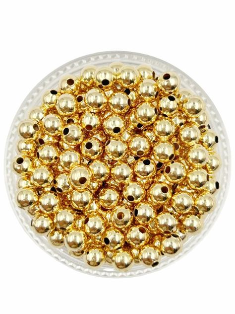 Balines Grandes Para Bisutería De Baño De Oro 5gr-0