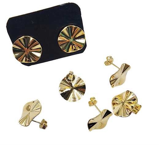 Set De 6 Pares De Bases De Aros Con Baño De Oro Modelos 1 AC60771-0