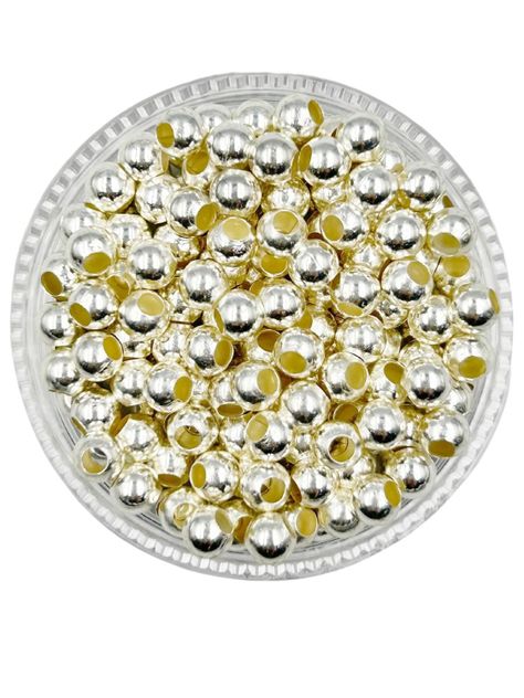 Balines Grandes Para Bisutería De Baño De Oro 5gr-0