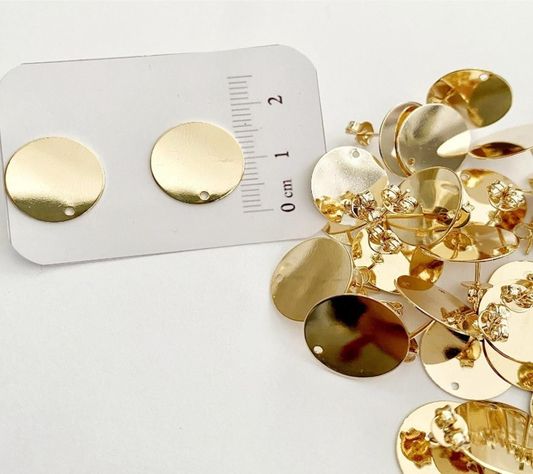 Set De 6 Pares De Bases De Aros Con Baño De Oro Modelos 1 dorado-0