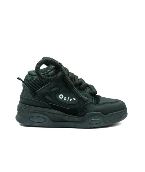 Zapatillas Urbanas Skater Black Juvenil cordones gruesos -0
