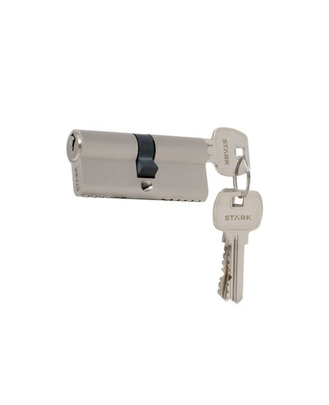 Cilindro de 70 mm llave/llave centrado. Níquel satinado. Stärk Design-0
