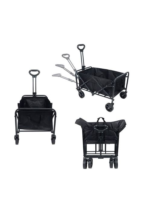 Carro de Camping Plegable Negro-3